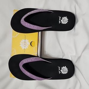 Purple Yellowbox sandals size 9.5